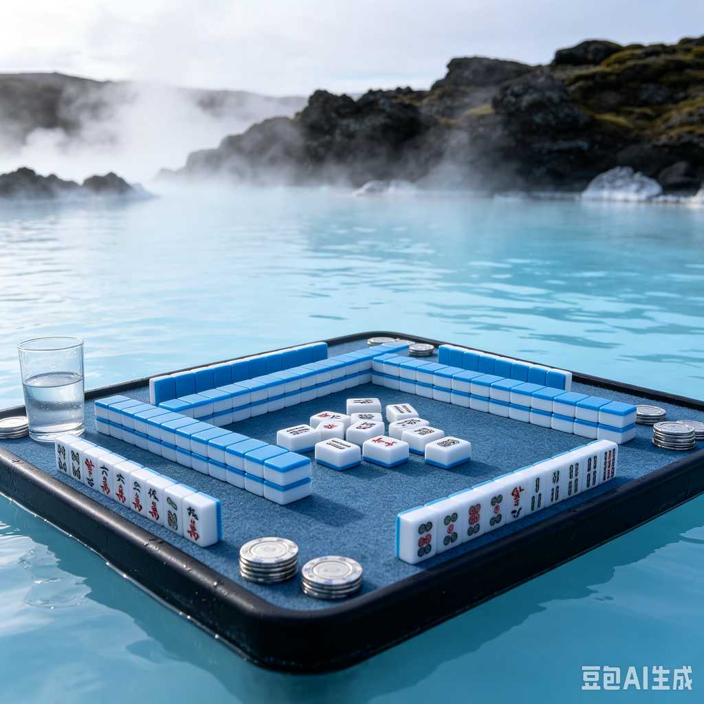 blue crystal mahjong set